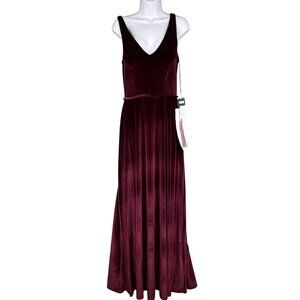 Morilee Madeline Gardner NWT Womens 10 Burgundy Velvet Formal Dress Cocktail